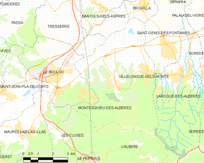 Poziția localității Montesquieu-des-Albères