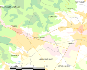 Poziția localității Vieux-Thann