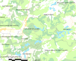 Mapa obce Faucogney-et-la-Mer