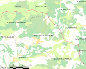 Poziția localității La Bastide-des-Jourdans