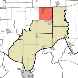 Carte mettant en évidence le canton de Carter, comté de Spencer, Indiana.svg