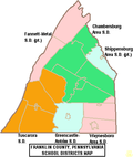 Thumbnail for File:Map of Franklin County Pennsylvania School Districts.png