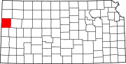 Map of Kansas highlighting Wallace County.svg