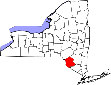 Разположение на окръга в Ню Йорк
