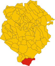 Map of comune of Caviglià (province of Biella, region Piedmont, Italy).svg