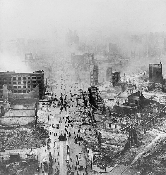 File:Market Street, San Francisco, in ruins (1906).jpg