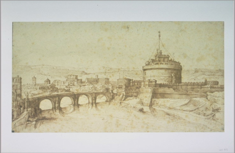 Vista del ponte e del Castel Sant'Angelo a Roma