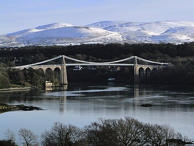 Ponte sospeso sul Menai