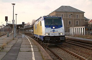 246 002-0 under en prøvekjøring gjennom Bautzen