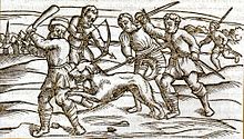 A woodcut from the Middle Ages showing a rabid dog Middle Ages rabid dog.jpg