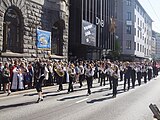 Mjølkeråen skolemusikklag on 17th of May Parade in Bergen - 2018.