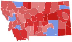 Montana's at-large congressional district election, 2006 results by county.svg