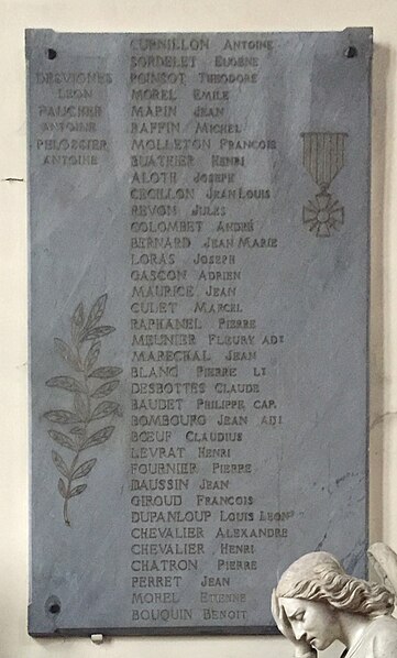 File:Monument aux morts 14-18 (église Saint-Romain de Miribel) - plaque droite (2016).jpg