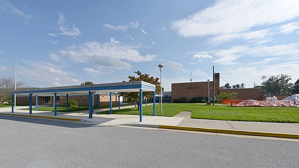 Myersville Elementary School building and canopy, Frederick County, MD