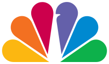 The first version of the modern Peacock logo, introduced on May 12, 1986 NBC Peacock 1986.svg