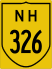 National Highway 326 marker