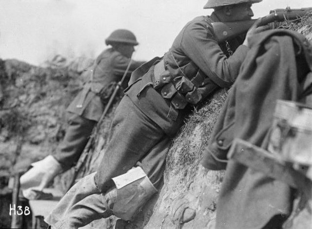 New Zealand troops manning the trenches in the Messines sector, May 1917