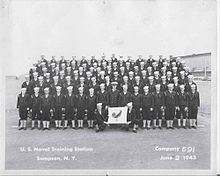 Navy graduate photo, Company 591 June 2, 1943 Navy graduate photo company 591.jpg