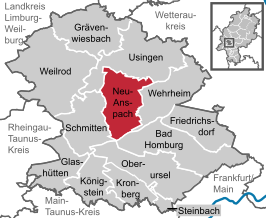 Kaart van Neu-Anspach