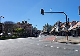 Korsningen mellan King Street och Enmore Road i Newtown