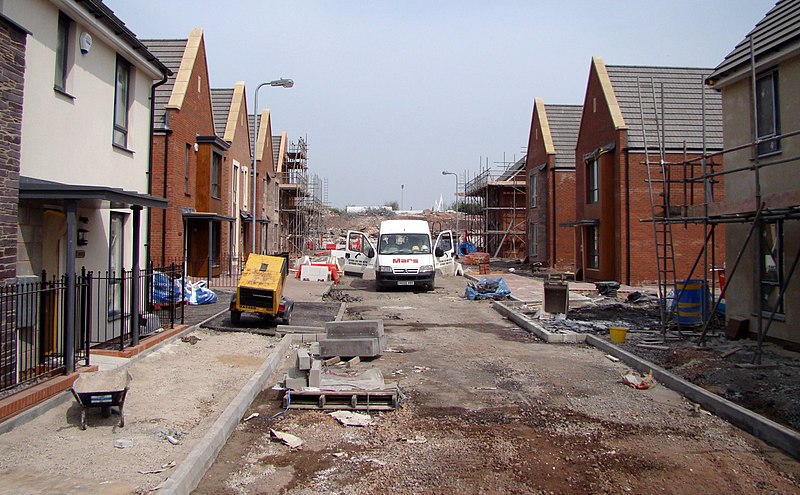 File:Ninian Park housing estate during construction.jpg