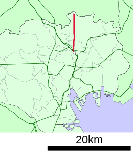 Nippori-Toneri Liner linemap.svg