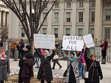 Protests in Washington D.C. against Donald Trump's January 2017 executive order on immigration