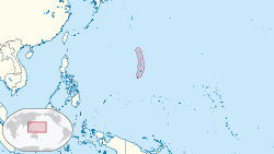 Localizarea Insulelor Mariana de Nord în regiunea sa.