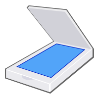 cartoon flatbed scanner