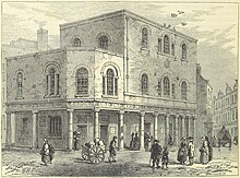 The Weigh-house Chapel, Little Eastcheap, in 1780 ONL (1887) 1.564 - The Weigh-house Chapel, 1780.jpg