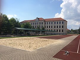 View of the school from the east