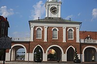 Market House, on site of the State House in Fayetteville Old South Market House (226915019).jpg