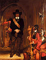 Oliver Cromwell emprisoning King Charles I