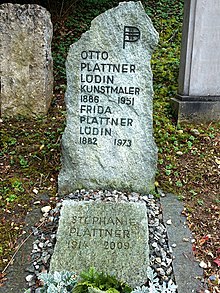 Otto Plattner-Lüdin (1886–1951) Kunstmaler, Graphiker, Heraldiker. Frida Plattner-Lüdin (1882–1973), Stephanie Plattner (1914–2009) Grab auf dem Friedhof Liestal. Standort: Feld LP