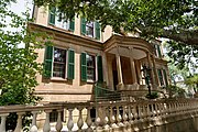 The Owens-Thomas House, at 124 Abercorn Street in Savannah, Georgia, US. It is a National Historic Landmark. This is an image of a place or building that is listed on the National Register of Historic Places in the United States of America. Its reference number is 76000611.