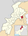 Vị trí của Abbottabad trong vùng bắc Pakistan