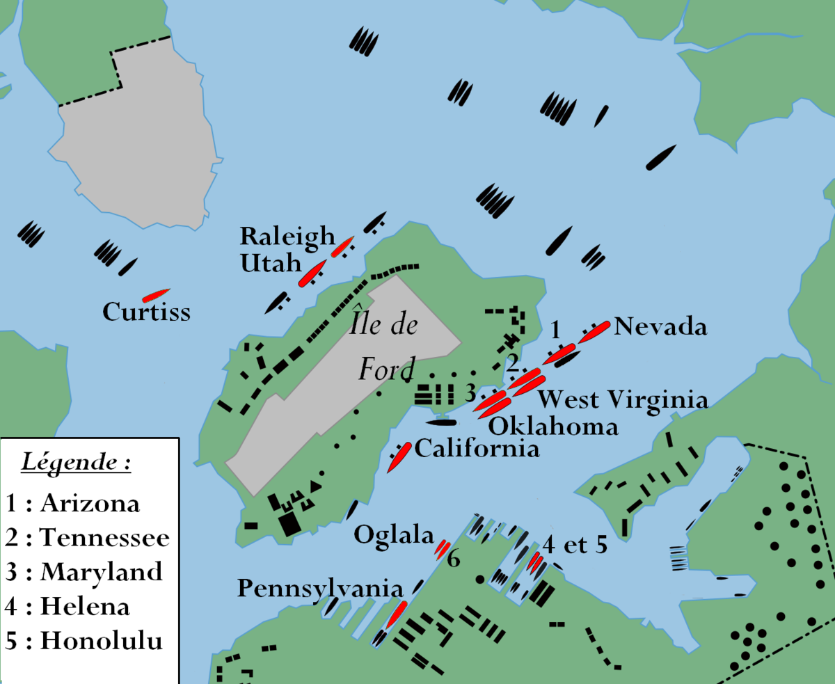 world war 2 pearl harbor map