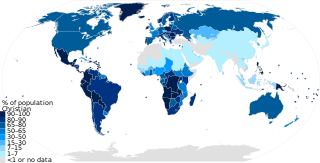 Christianity by country Wikipedia list article