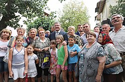 5-й президент Украины Пётр Порошенко в Счастье 22 августа 2017 года