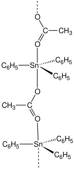 Structural formula of fentin acetate