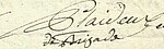 Firma de Louis Jean Plaideux