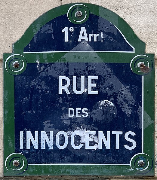 File:Plaque Rue Innocents - Paris I (FR75) - 2021-06-16 - 1.jpg