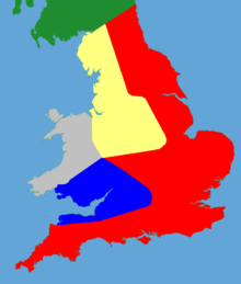Een kleurgecodeerde kaart met de politieke facties in 1153