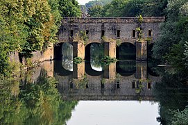 Les deux pont-écluses du couronné d'Yutz, dont le pont-écluse Nord appelé Pont du Couronné...