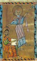 Prochorus and St John Miniature, 1224.jpg