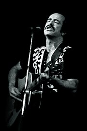 Robert Hunter performing in the early 1980s