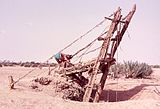 Puits d'irrigation « délou » en Libye, en 1980.