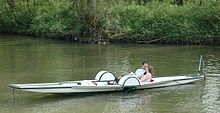 A Thames punt adapted as a pedalo Punt-pedalo.jpg