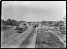 Putāruru Railway Station and railway yards, 1923.