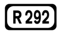 File:R292 Regional Route Shield Ireland.png